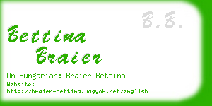 bettina braier business card